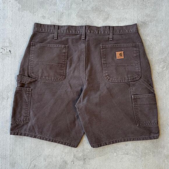 Vintage Y2K Carhartt DKB brown work wear carpenter shorts - Picture 1 of 3